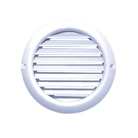 Round plastic external grille